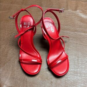 Mix No. 6 Bold Red Strappy Heels